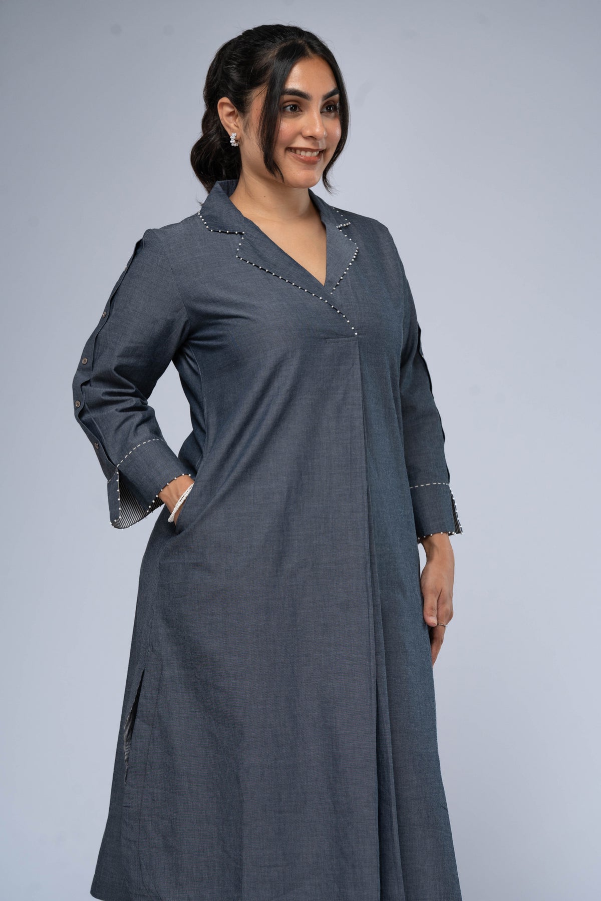 Chhaya Chambray Kurta Set
