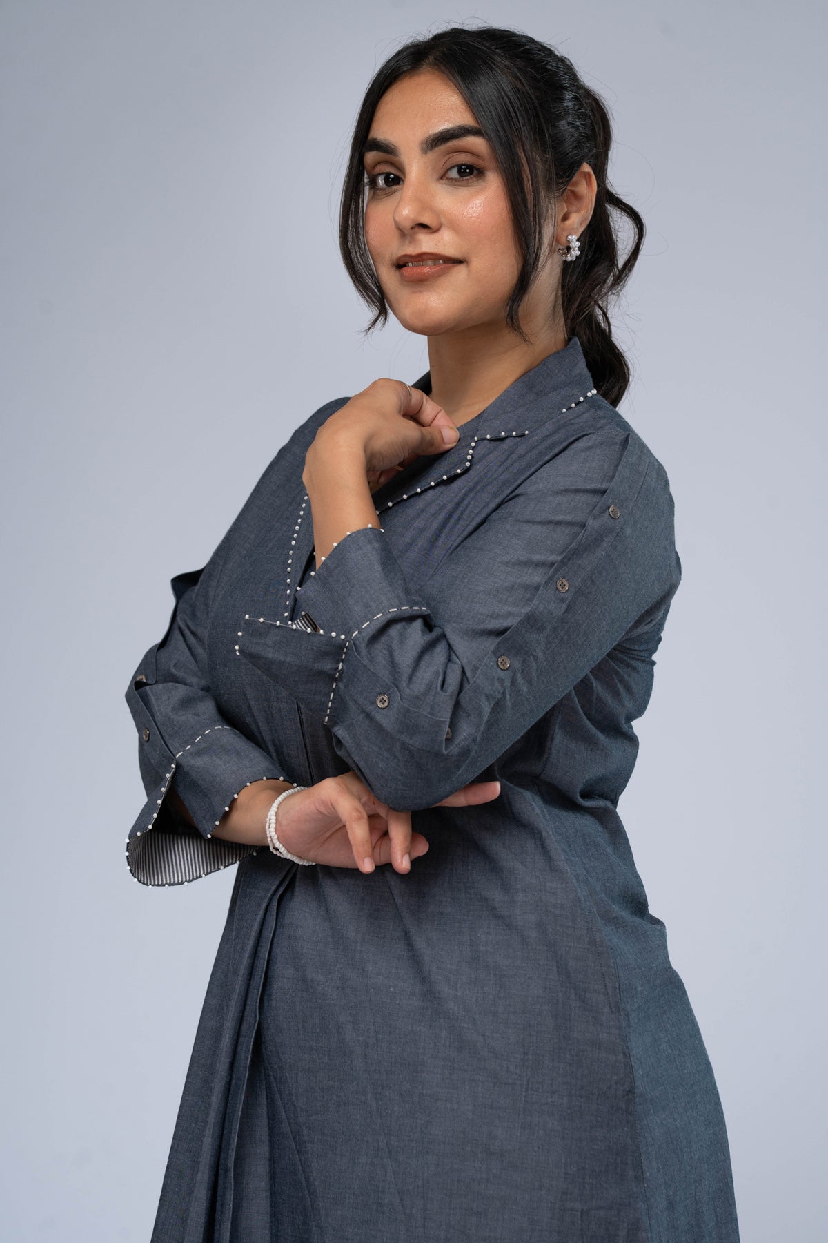 Chhaya Chambray Kurta Set