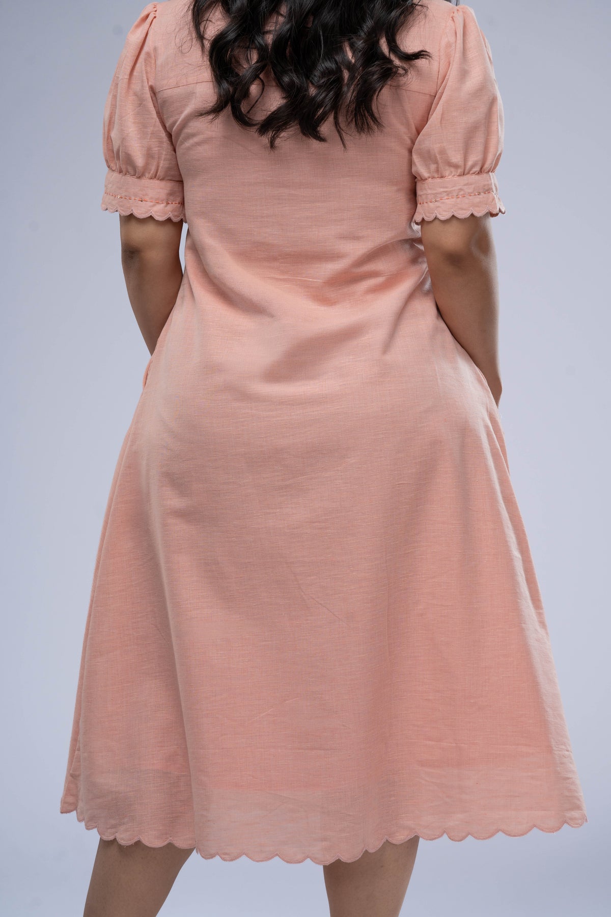 Gulab Khadi Solid Dress