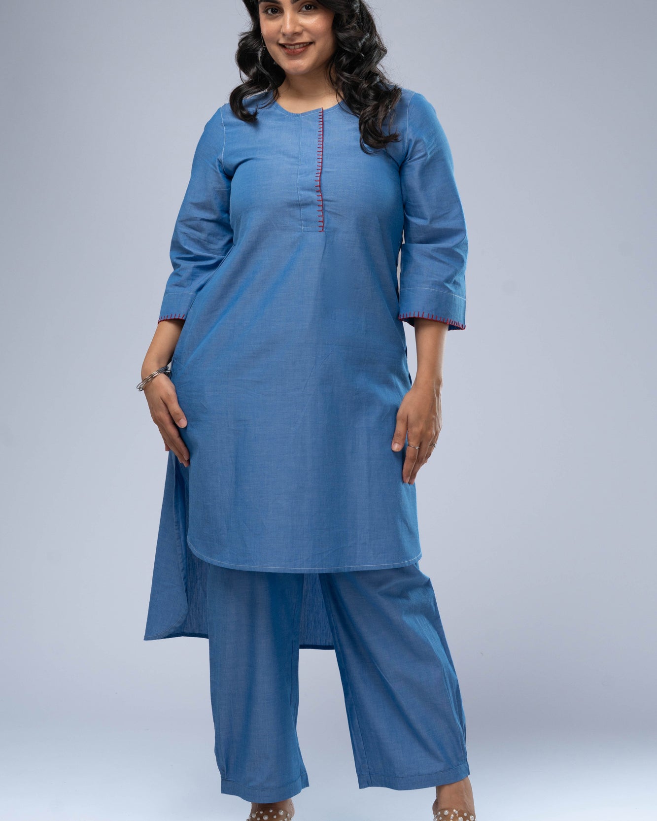 Vaayu Chambray Kurta Set