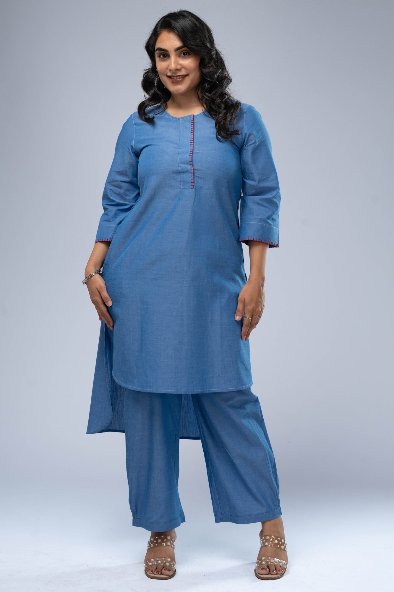 Vaayu Chambray Kurta Set