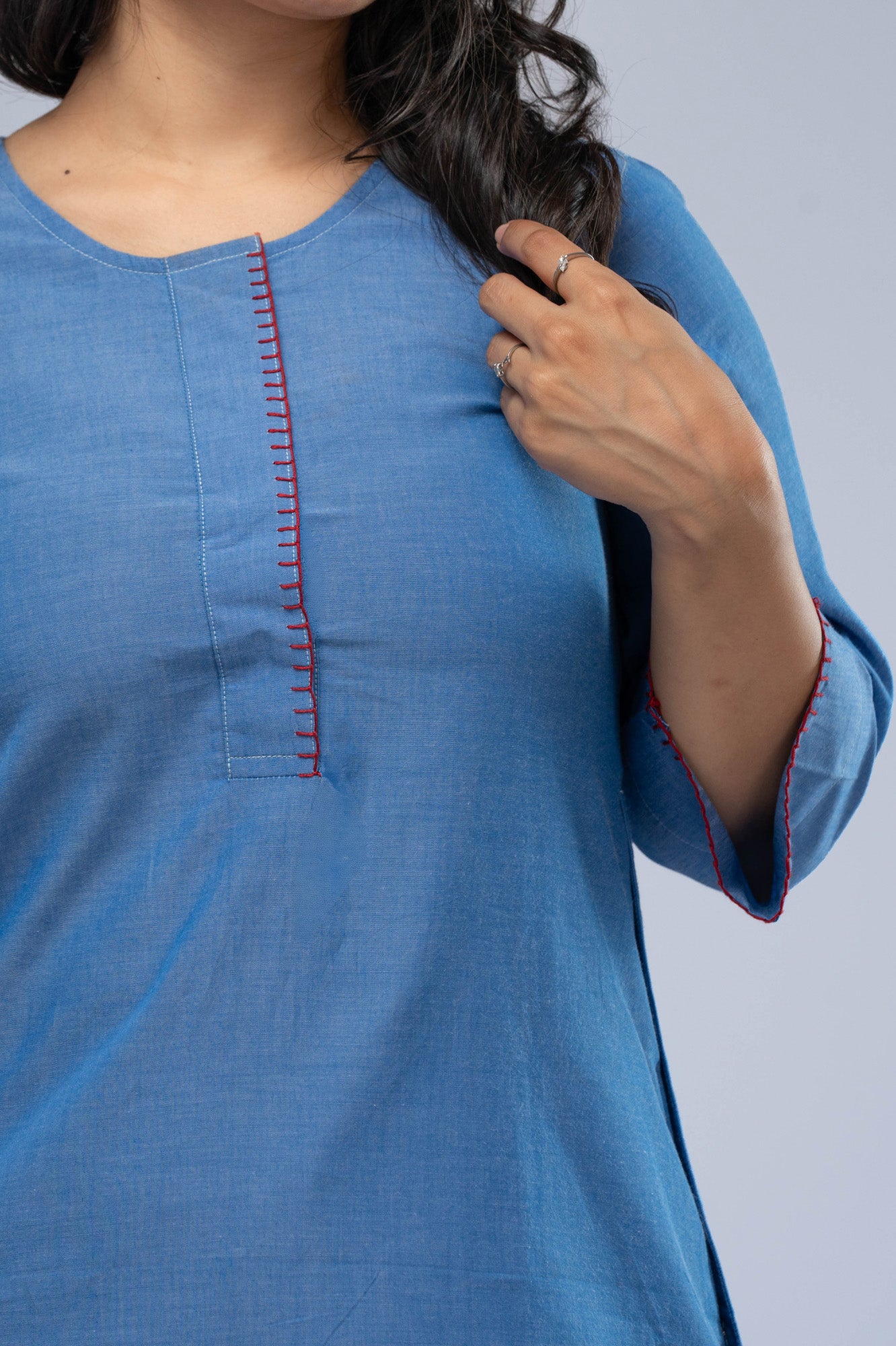 Vaayu Chambray Kurta Set