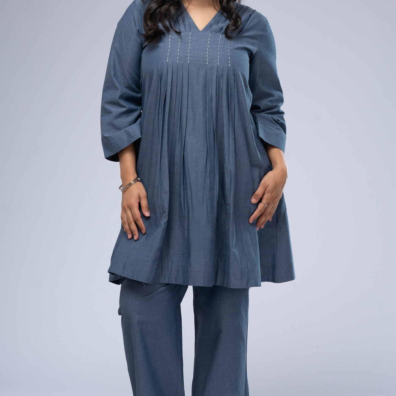Lehar Chambray Kurta Set