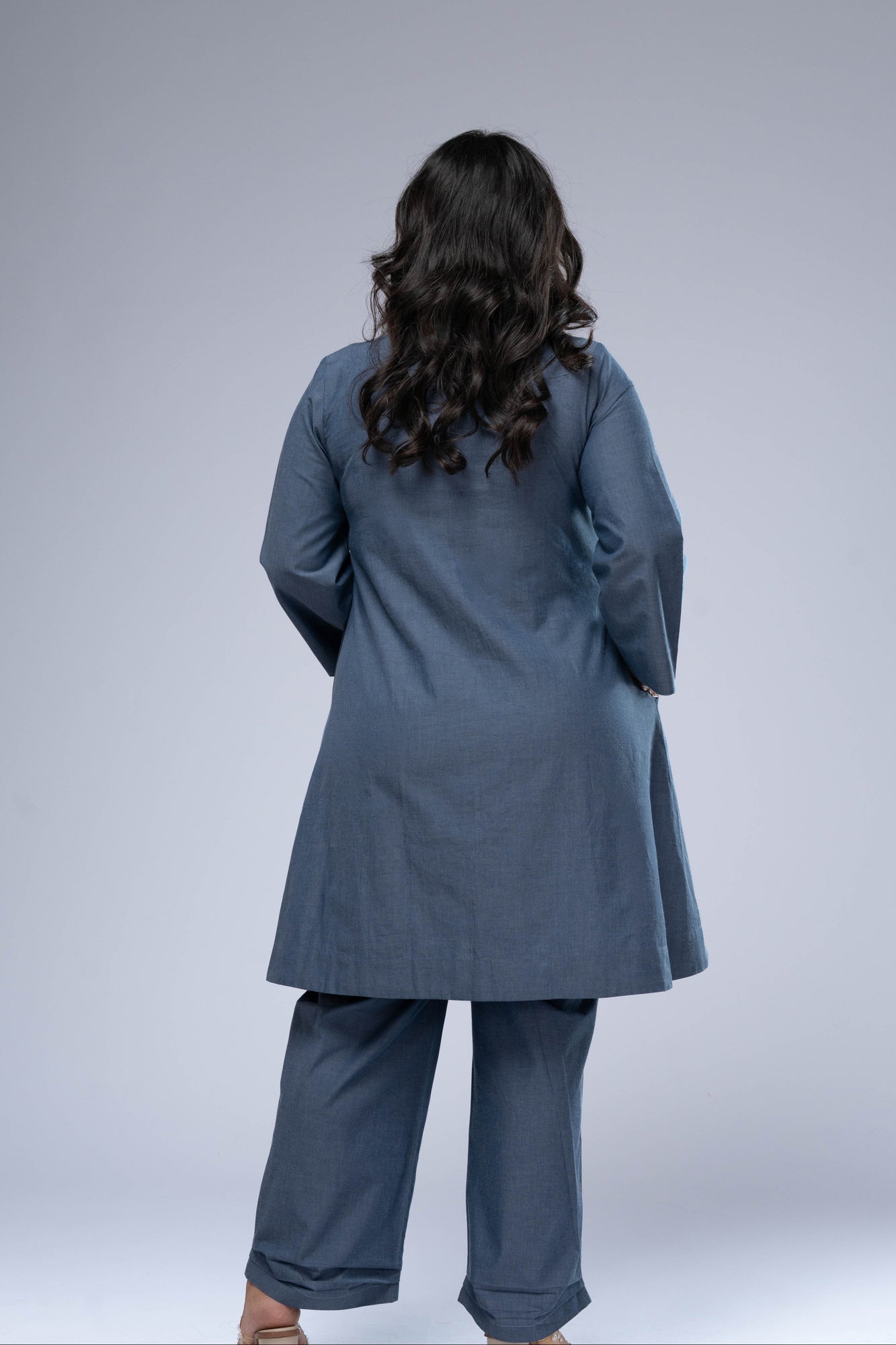 Lehar Chambray Kurta Set