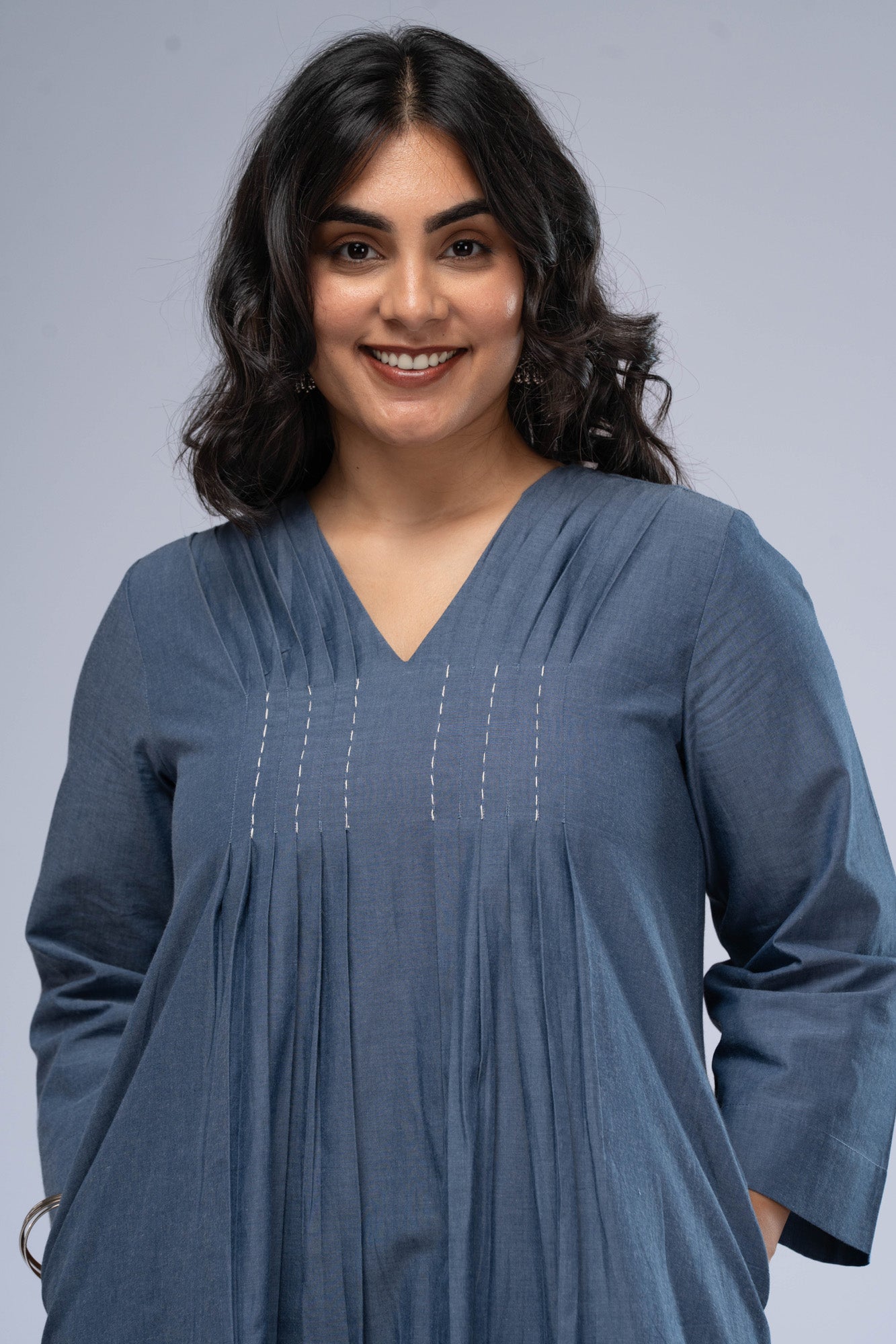 Lehar Chambray Kurta Set