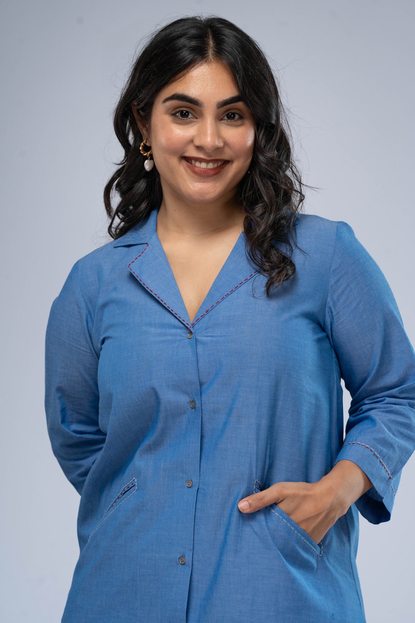Sagar Chambray Kurta Set