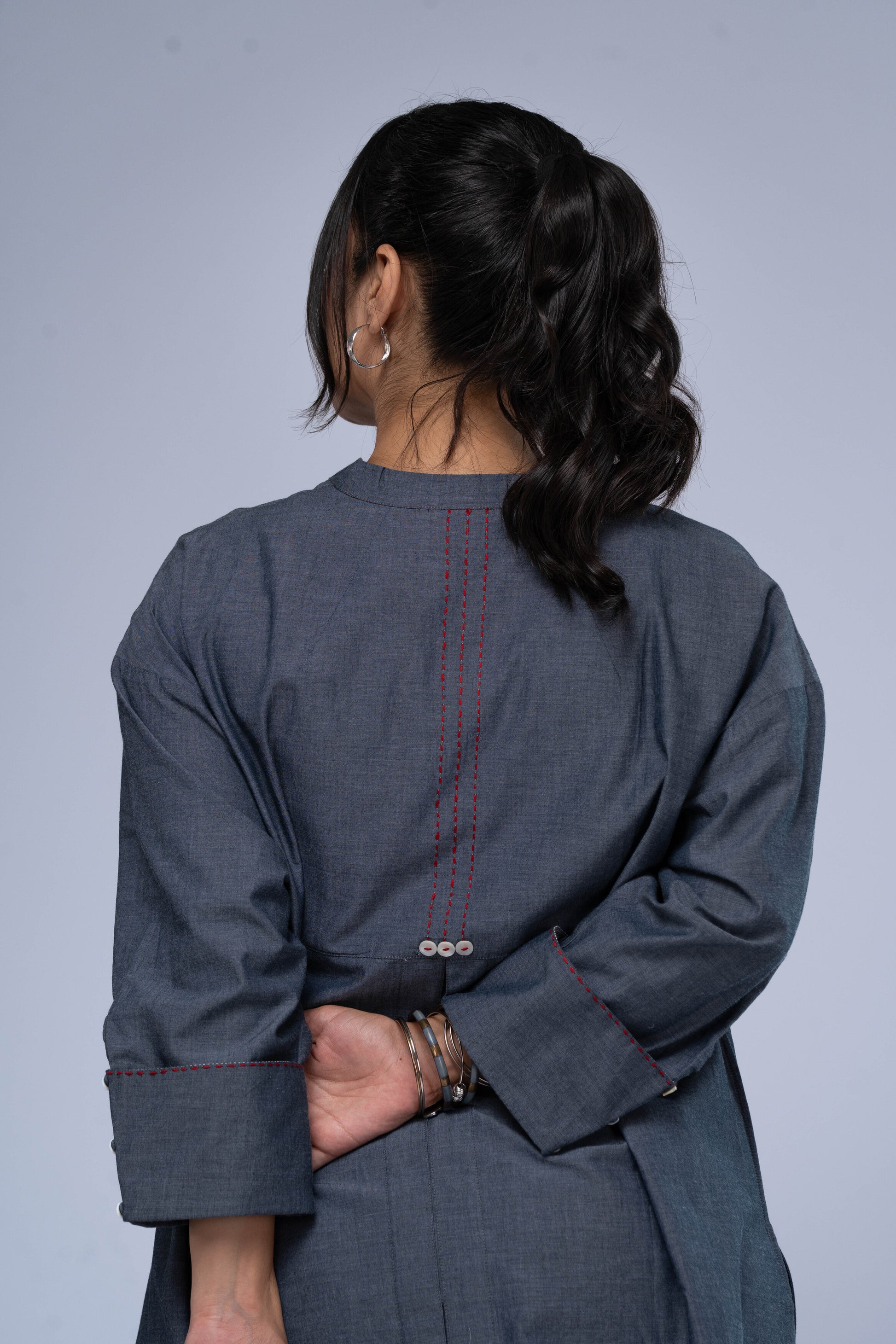 Mitti Chambray Short Kurta Set