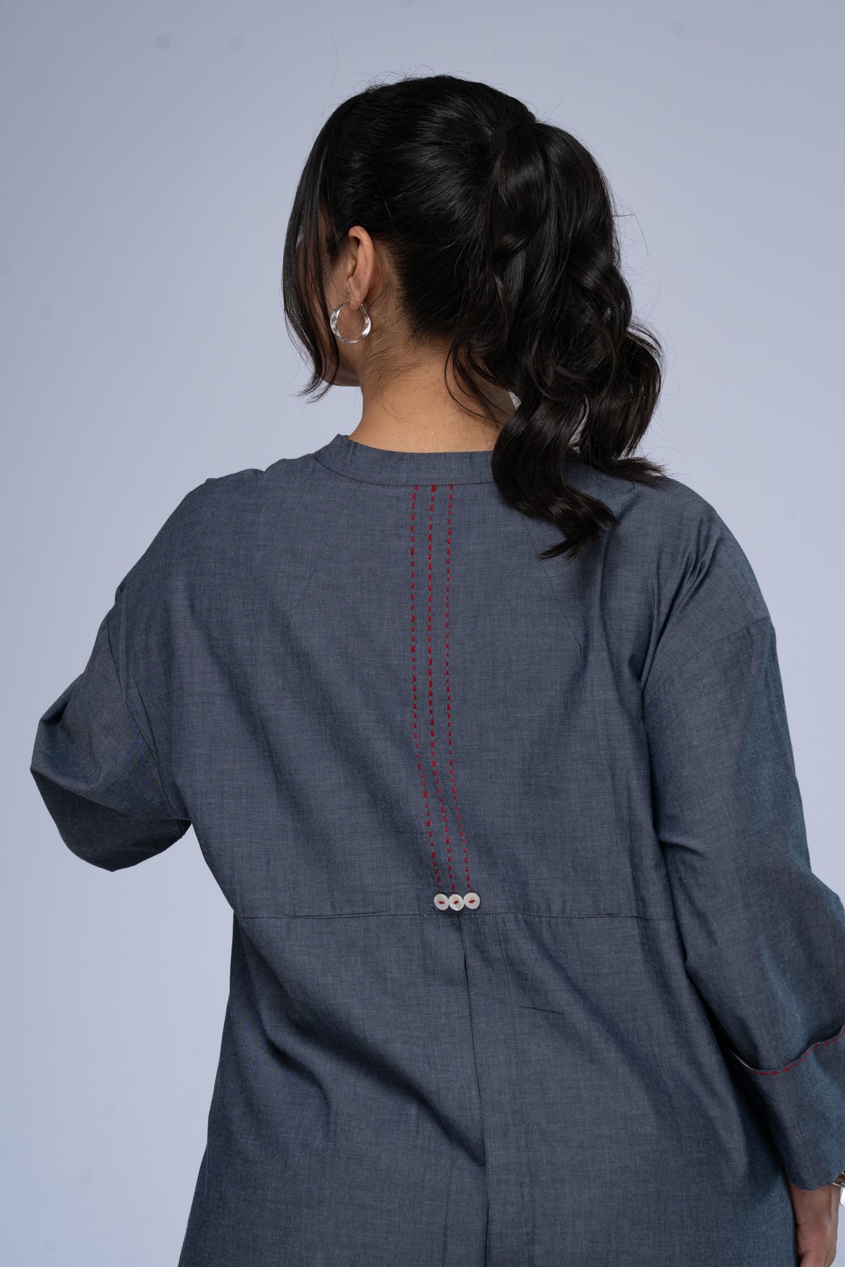 Mitti Chambray Short Kurta Set