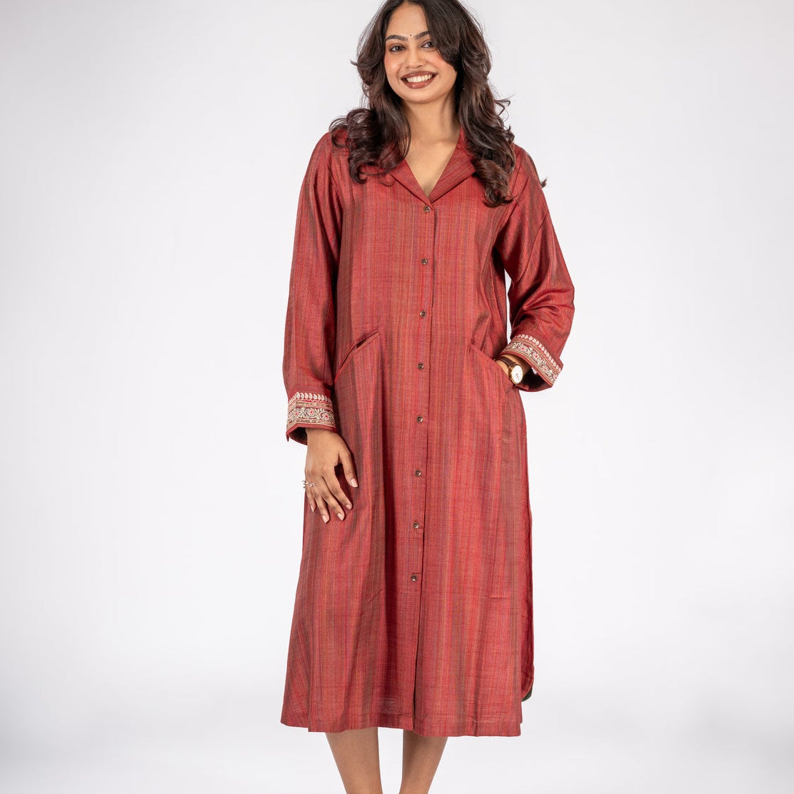 Mrida Cotton-Viscose Shirt Dress