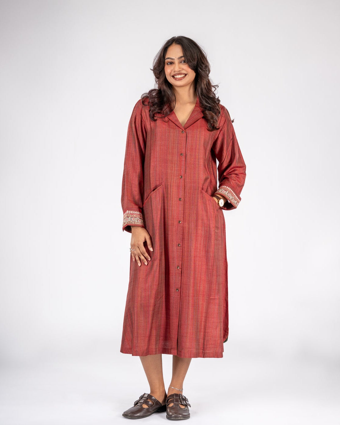 Mrida Cotton-Viscose Shirt Dress