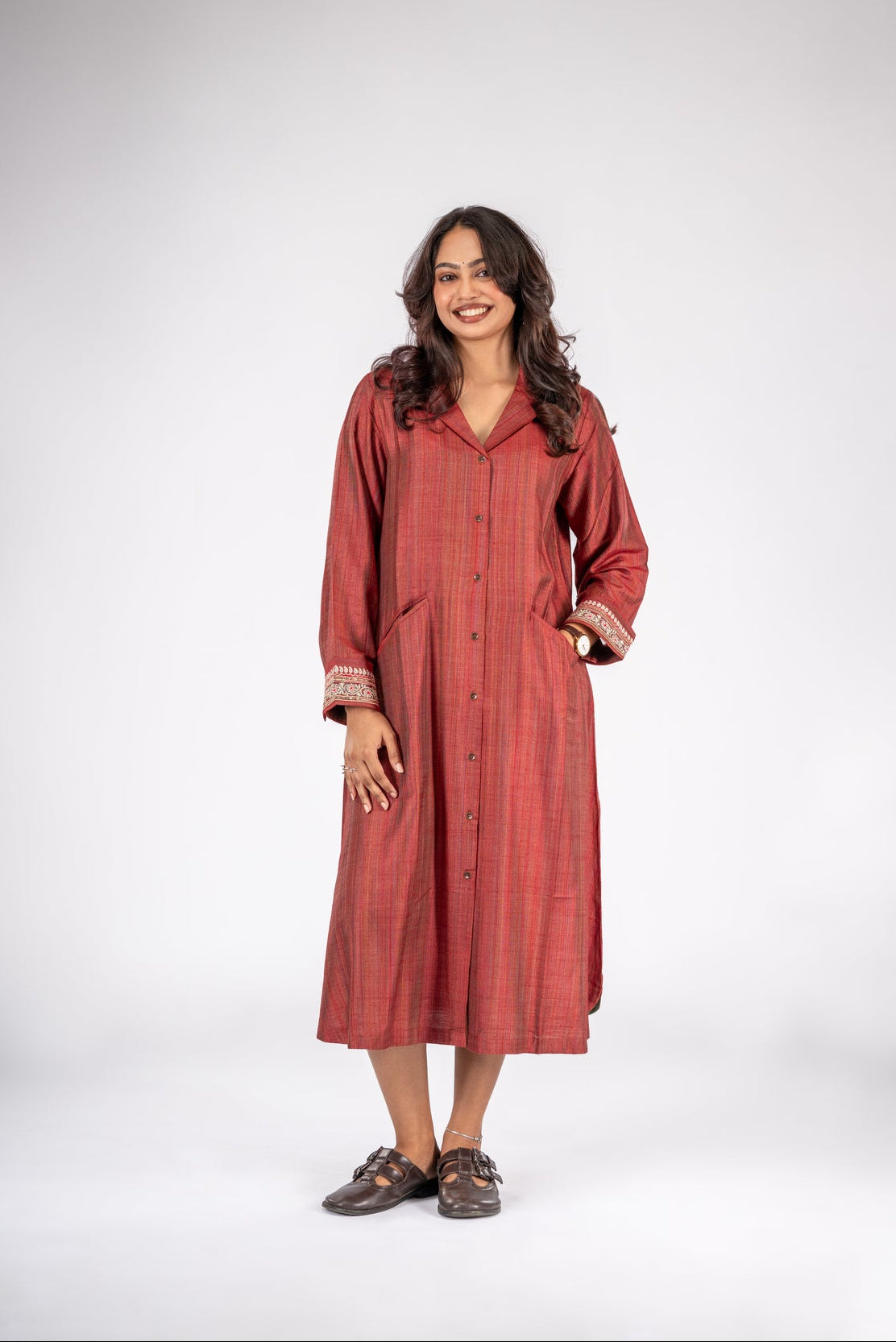 Mrida Cotton-Viscose Shirt Dress