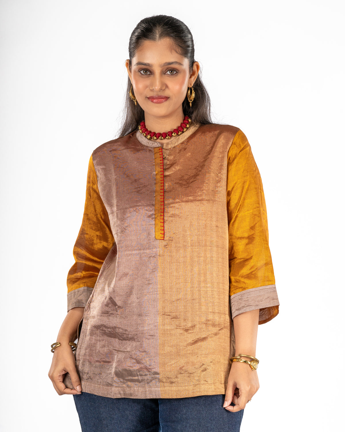 Kanchan Tissue Silk Short Kurta