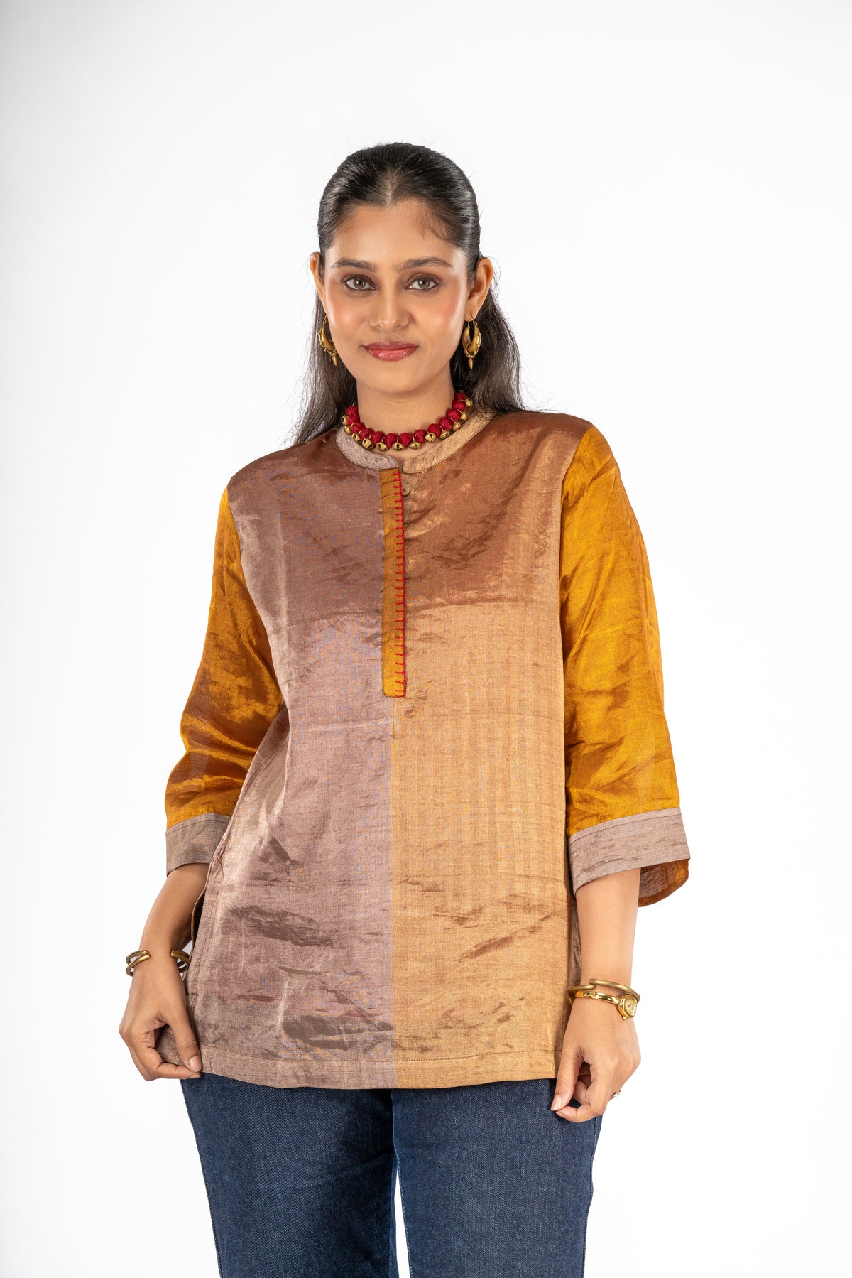 Kanchan Tissue Silk Short Kurta
