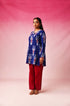 Ambara Ikkat Kurta in Blue by Lavira