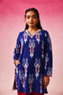 Ambara Ikkat Kurta in Blue by Lavira
