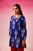 Ambara Ikkat Kurta in Blue by Lavira