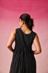 Anjana Cotton Dobby Dress in Black by Lavira