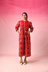 Bindu Ikkat Dress in Red by Lavira