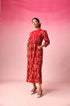 Bindu Ikkat Dress in Red by Lavira