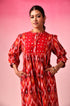 Bindu Ikkat Dress in Red by Lavira