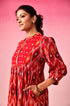 Bindu Ikkat Dress in Red by Lavira