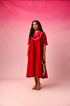 Gulnar Chanderi Kurta in Red by Lavira