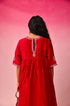 Gulnar Chanderi Kurta in Red by Lavira