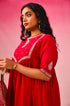 Gulnar Chanderi Kurta in Red by Lavira