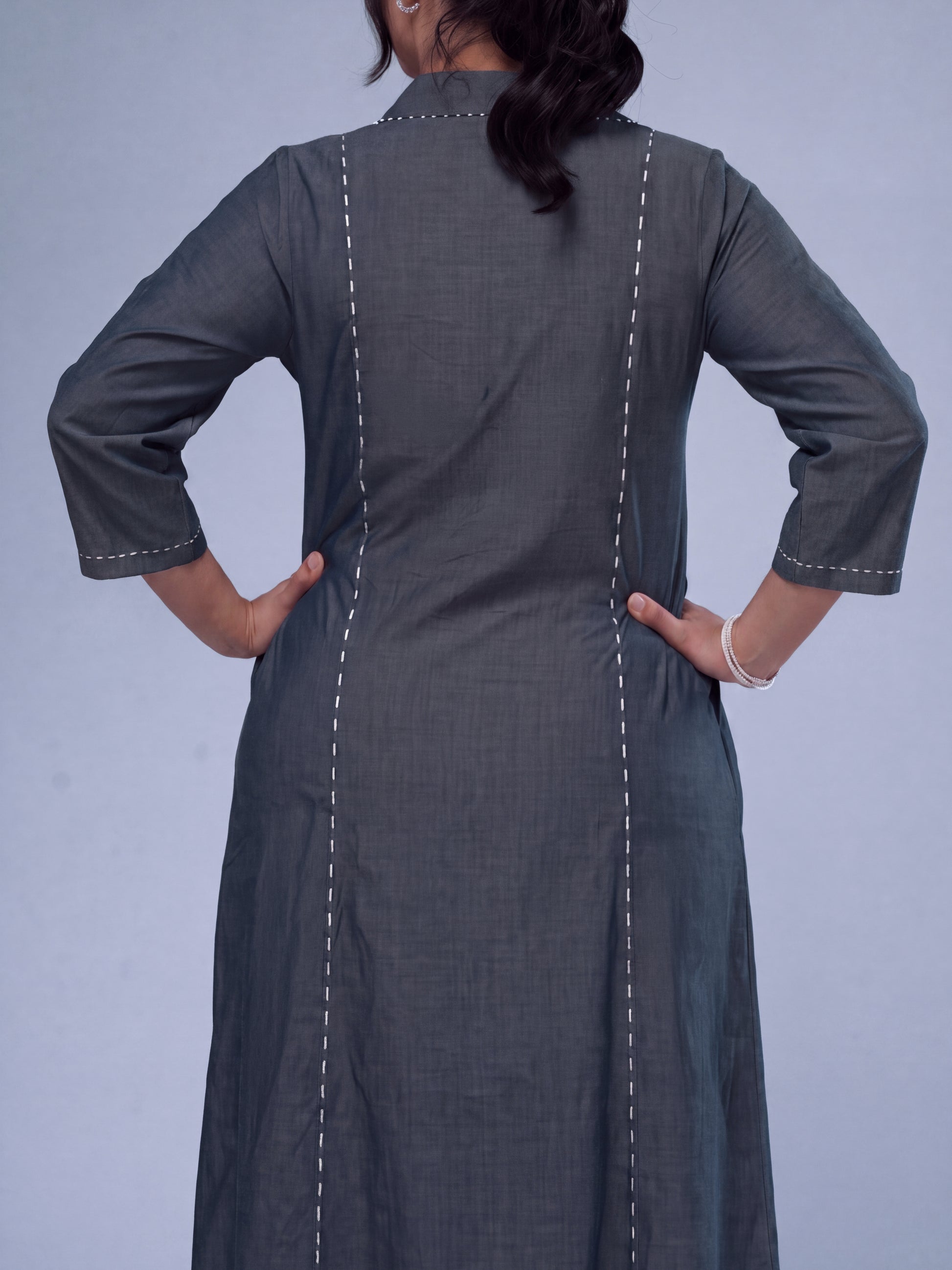Baadal Chambray Kurta Set