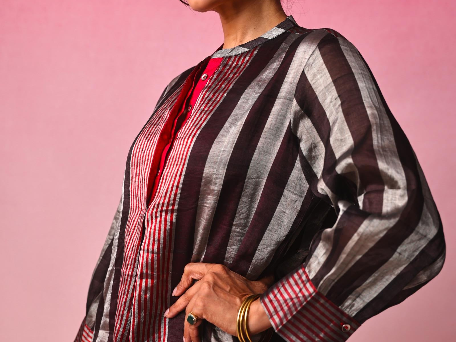 Jhumki Zari Tissue Kurta Set in Multicolor by Lavira
