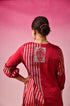 Lalita Zari Tissue Kurta Set in Red by Lavira
