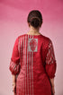Lalita Zari Tissue Kurta Set in Red by Lavira
