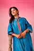 Mandala Chanderi Dress in Blue by Lavira