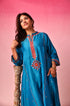 Mandala Chanderi Dress in Blue by Lavira