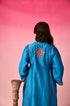 Mandala Chanderi Dress in Blue by Lavira