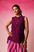 Sandhya & Tarangini Mangalgiri Ikkat Co-ord Set in Red by Lavira