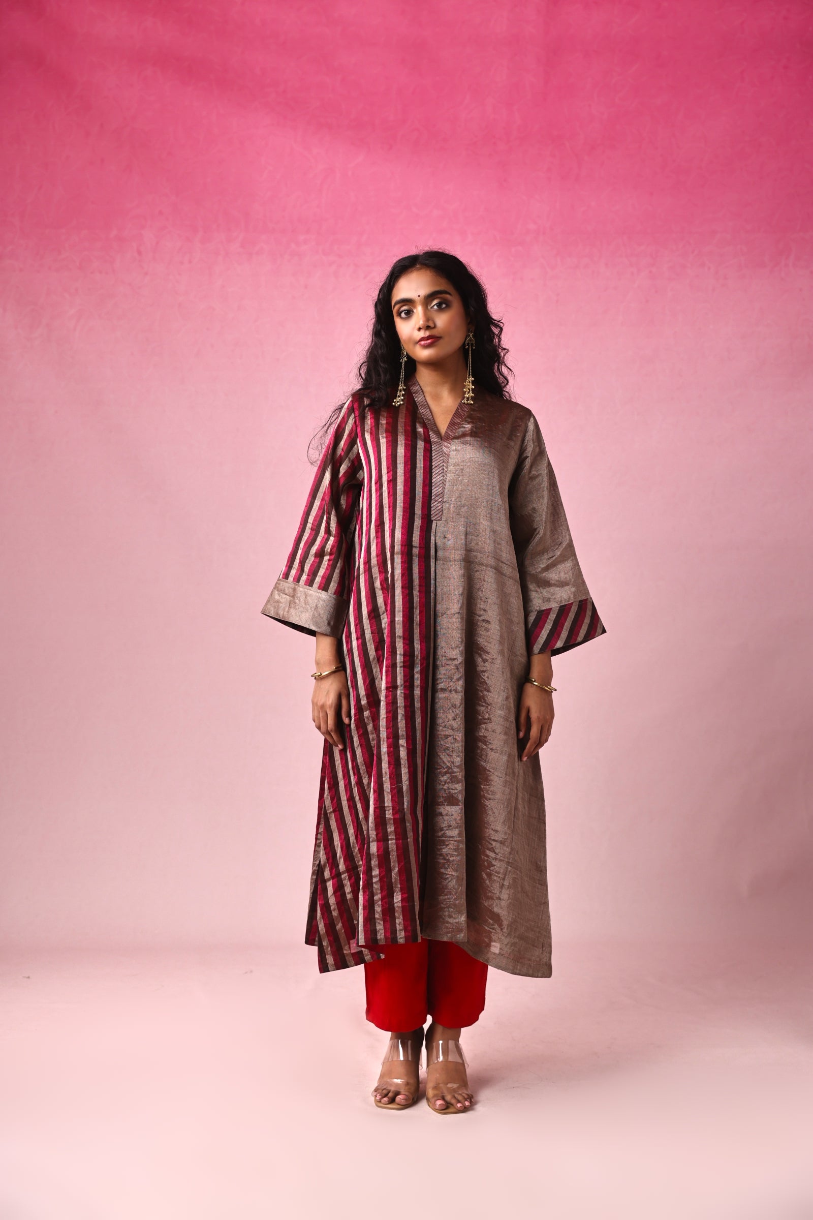 Sangama Zari Tissue Kurta Set in Multicolor by Lavira