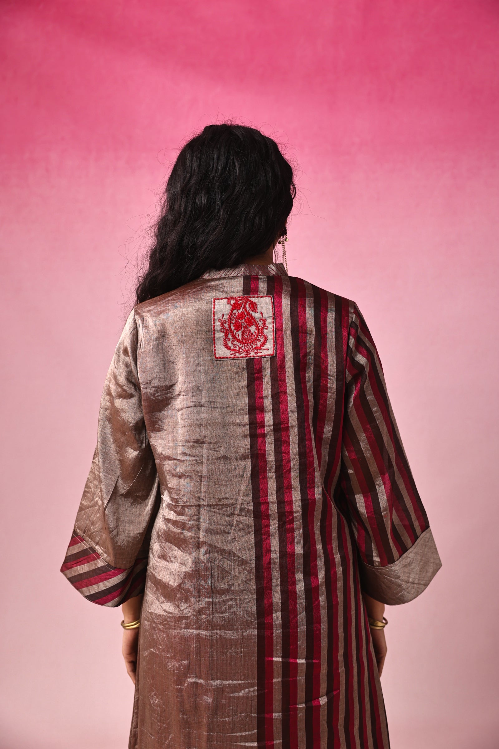 Sangama Zari Tissue Kurta Set in Multicolor by Lavira