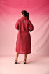 Shringara Cotton Dobby Dress in Red by Lavira