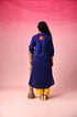 Usha Chanderi Kurta Set in Blue by Lavira