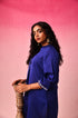 Usha Chanderi Kurta Set in Blue by Lavira