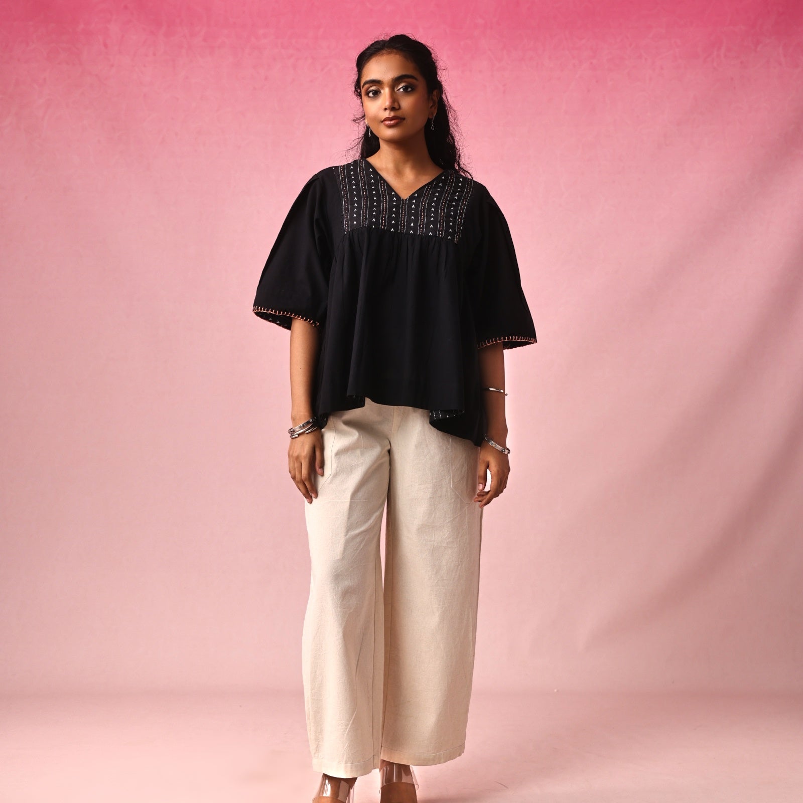 Yamini Mangalagiri Top in Black by Lavira
