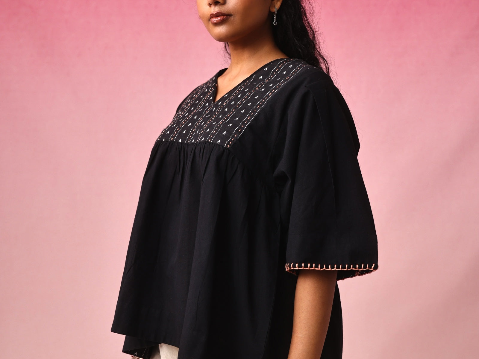 Yamini Mangalagiri Top in Black by Lavira