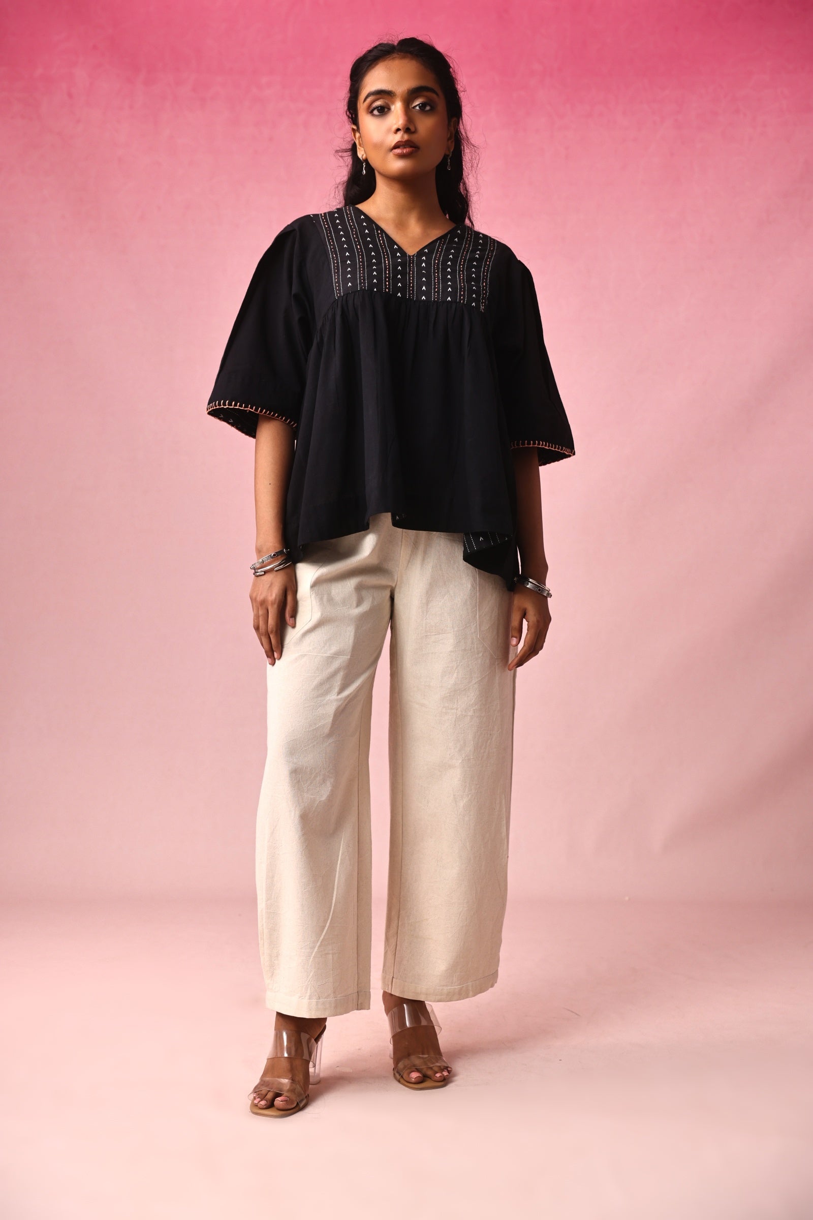 Yamini Mangalagiri Top in Black by Lavira