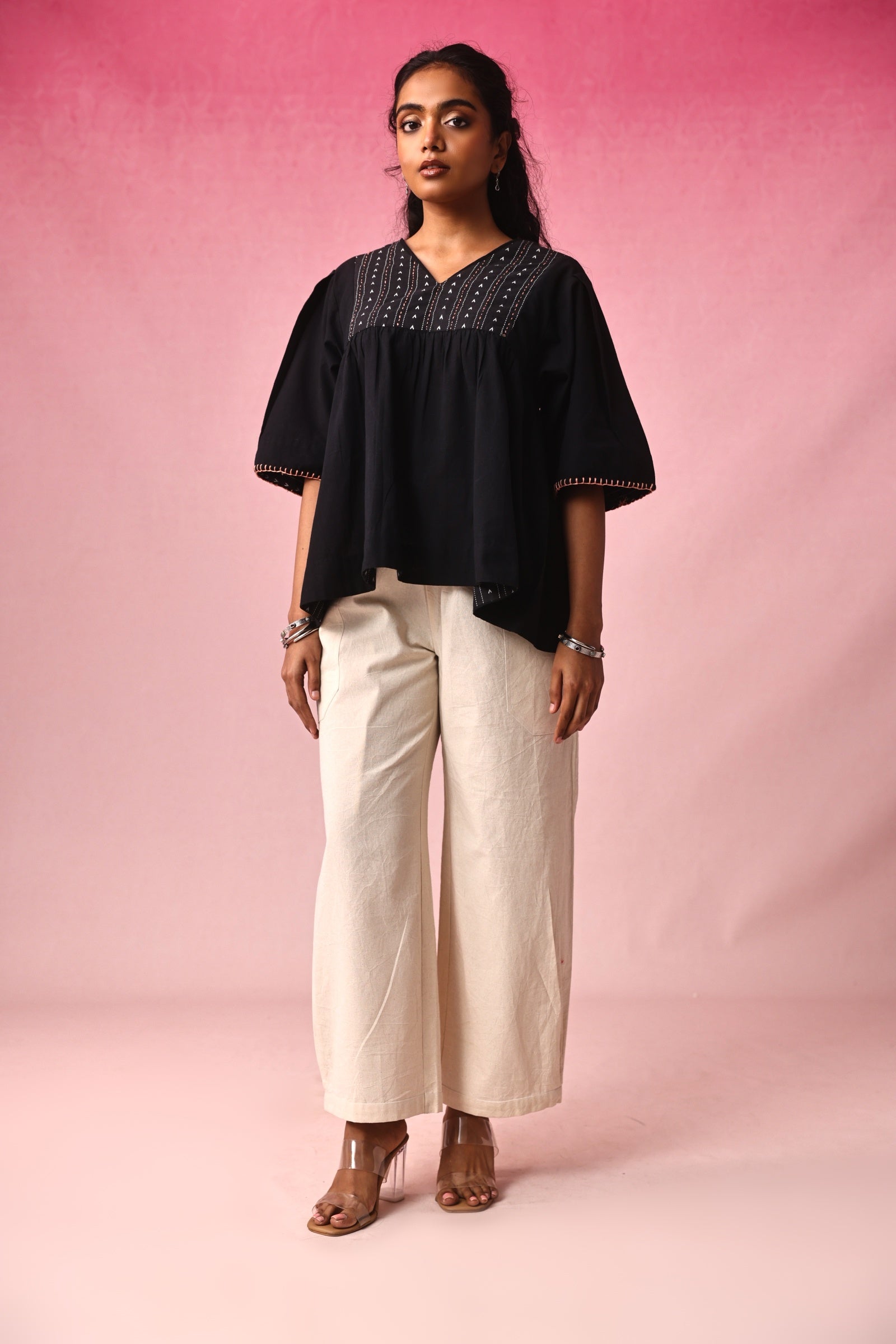Yamini Mangalagiri Top in Black by Lavira