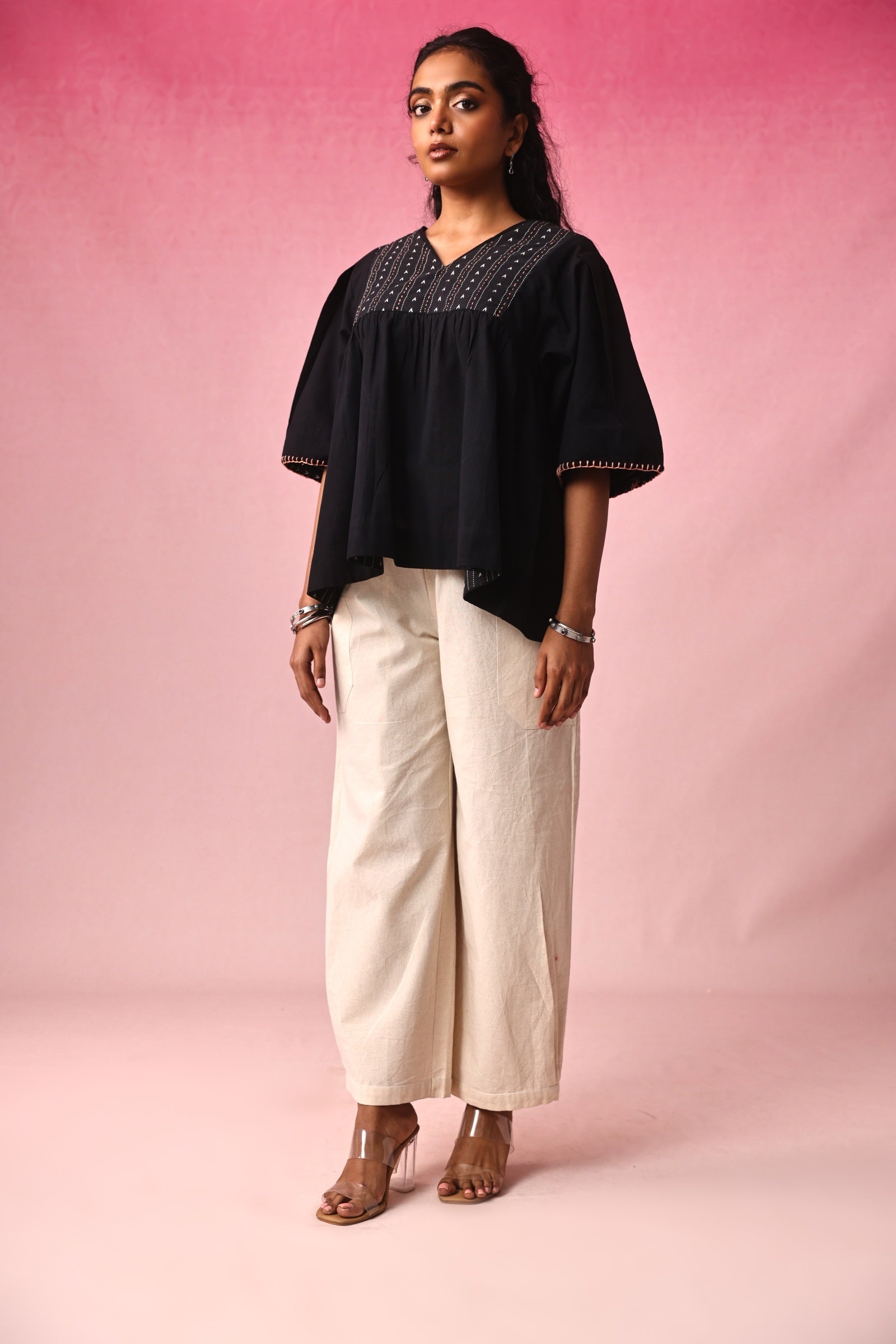 Yamini Mangalagiri Top in Black by Lavira