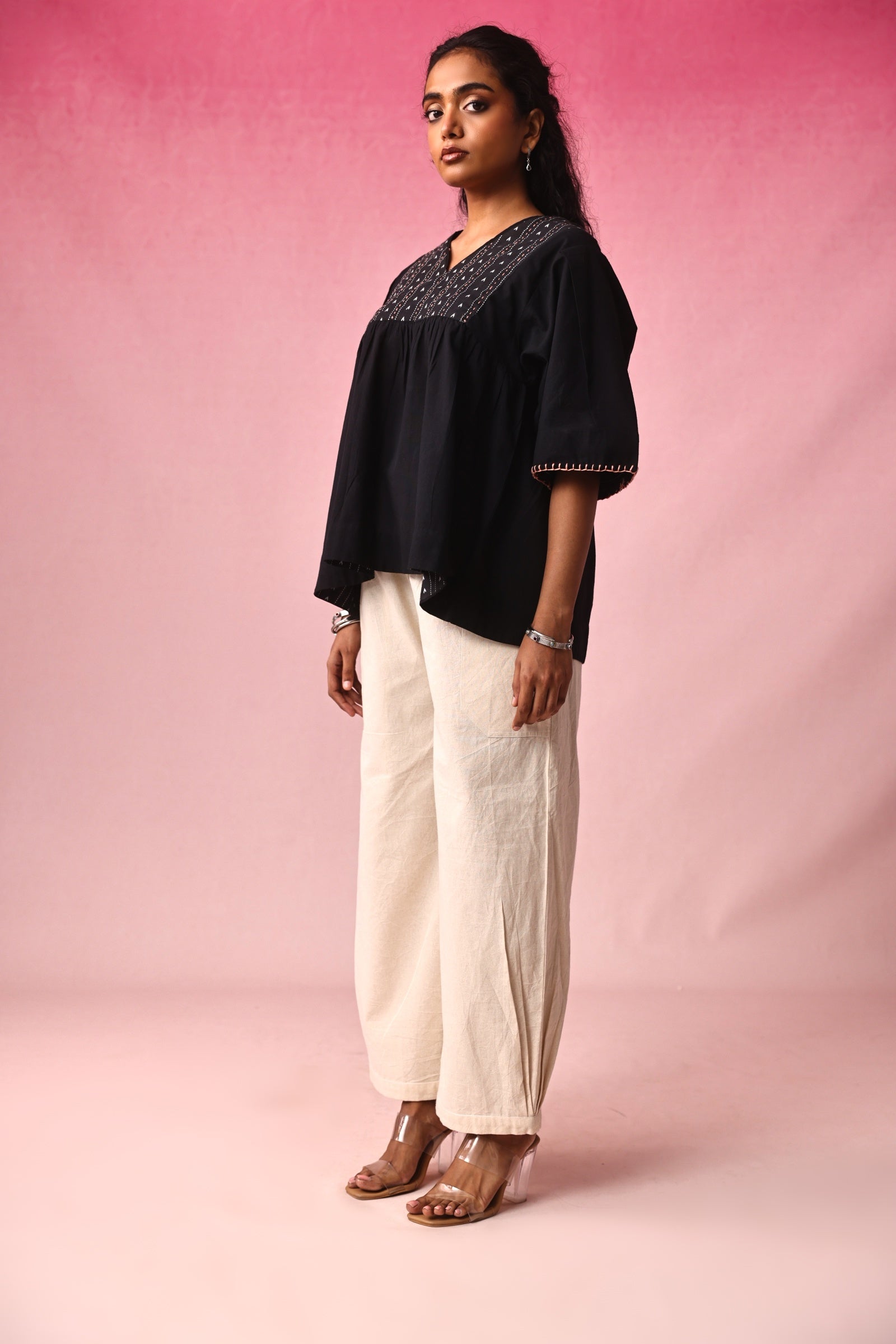Yamini Mangalagiri Top in Black by Lavira