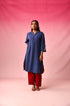Yamuna Cotton Dobby Kurta in Blue by Lavira