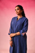 Yamuna Cotton Dobby Kurta in Blue by Lavira